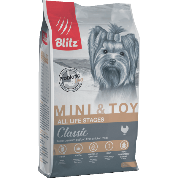 Blitz Classic сухой корм для собак мелких и миниатюрных пород всех возрастов
