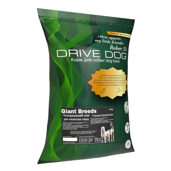 Drive dog  Giant Breeds говядина / баранина / рис 15кг