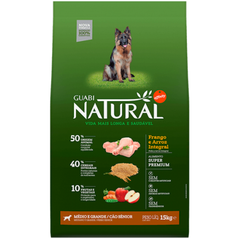 Guabi Natural для пожилых собак средних и крупных пород с цыпленком и коричневым рисом