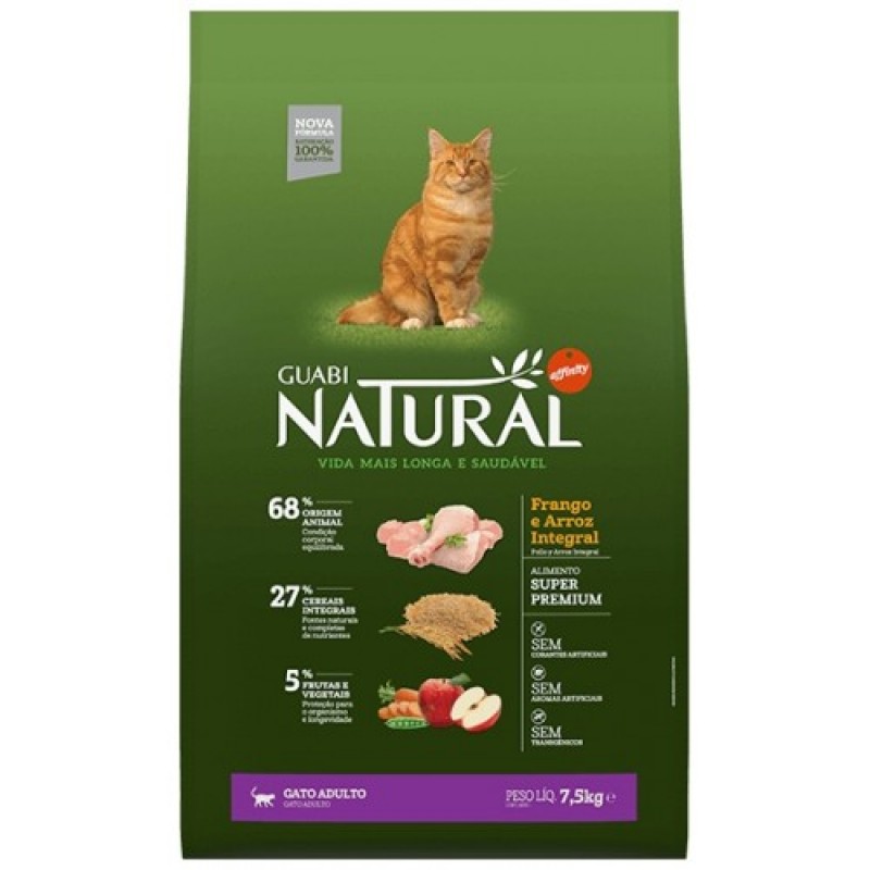Guabi Natural для взрослых кошек с цыпленком и коричневым рисом