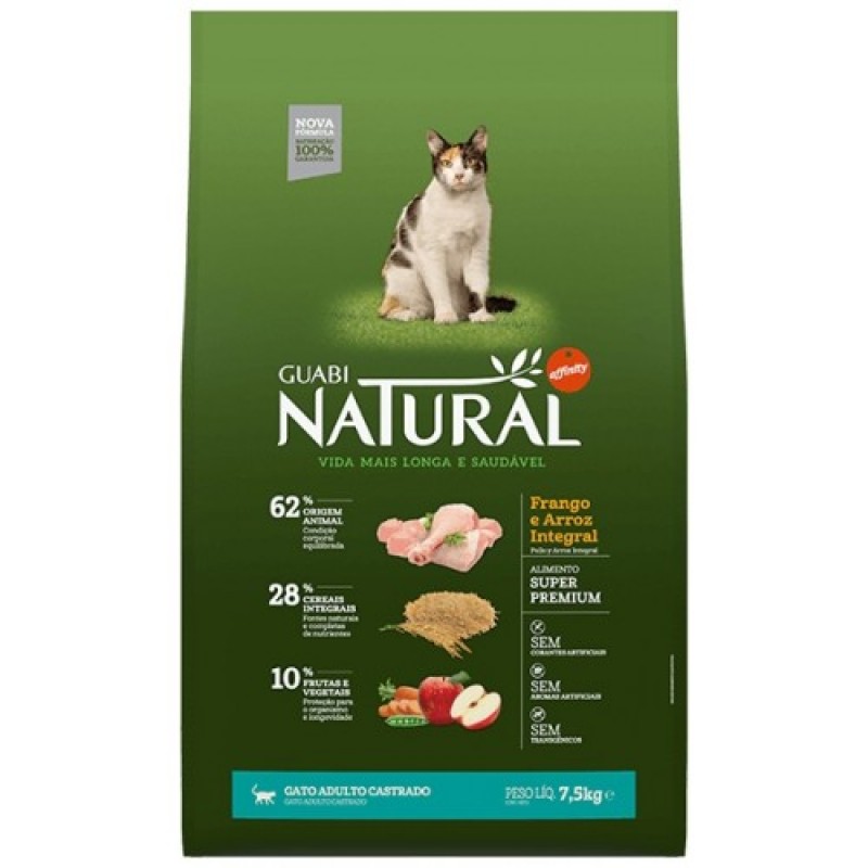 Guabi Natural для кастрированных кошек с цыпленком и коричневым рисом