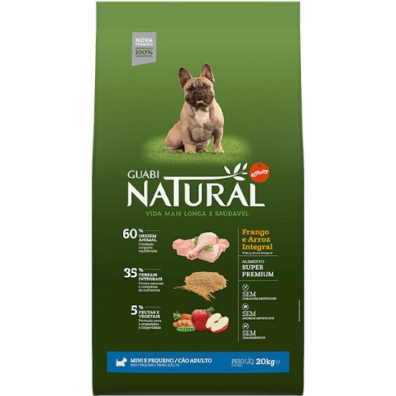 Guabi Natural для взрослых собак мелких пород с цыпленком и коричневым рисом